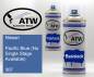 Preview: Nissan, Pacific Blue (No Single Stage Available), 307: 400ml Sprühdose + 400ml Klarlack - Set, von ATW Autoteile West.